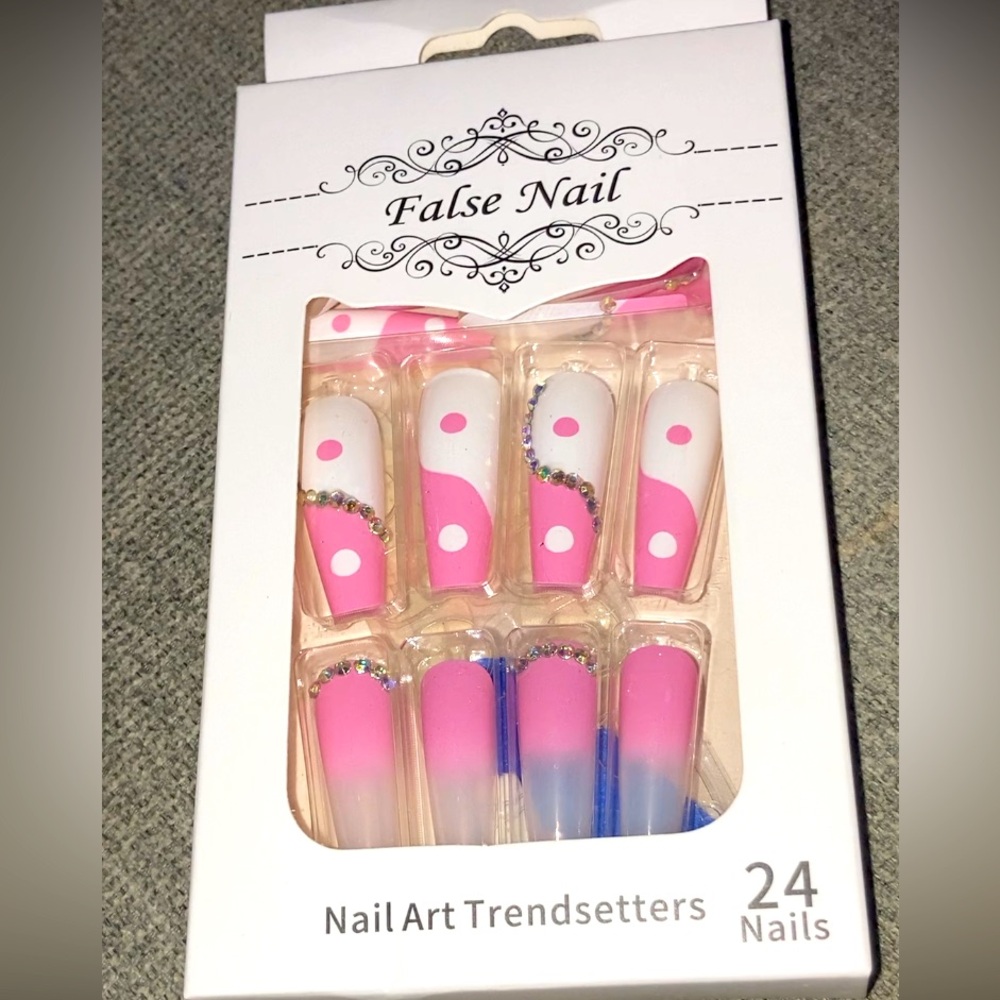 New Pink Press on nails
